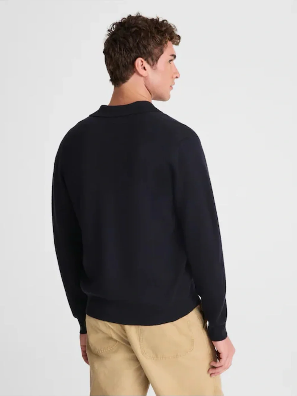 Madewell Men's Merino Wool Collared Cardigan Sweater Navy Size XXL NY126 New